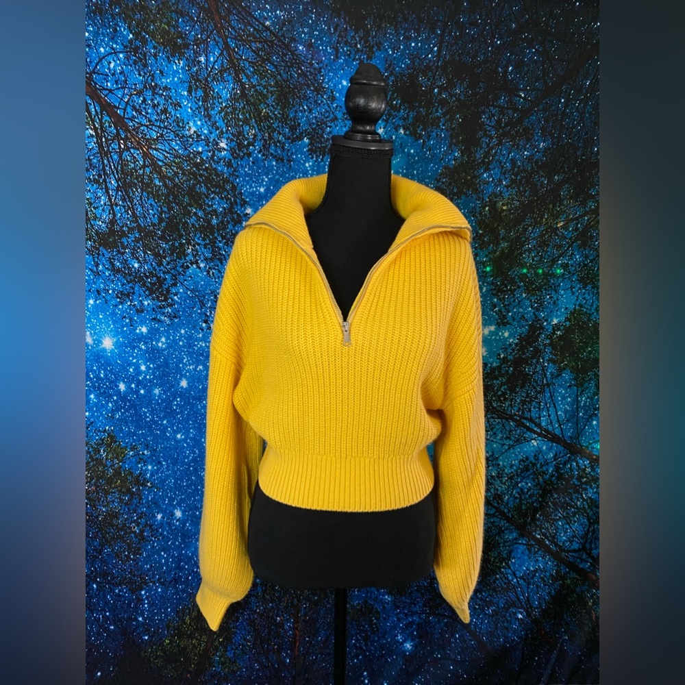 ZARA Yellow Knit Sweater